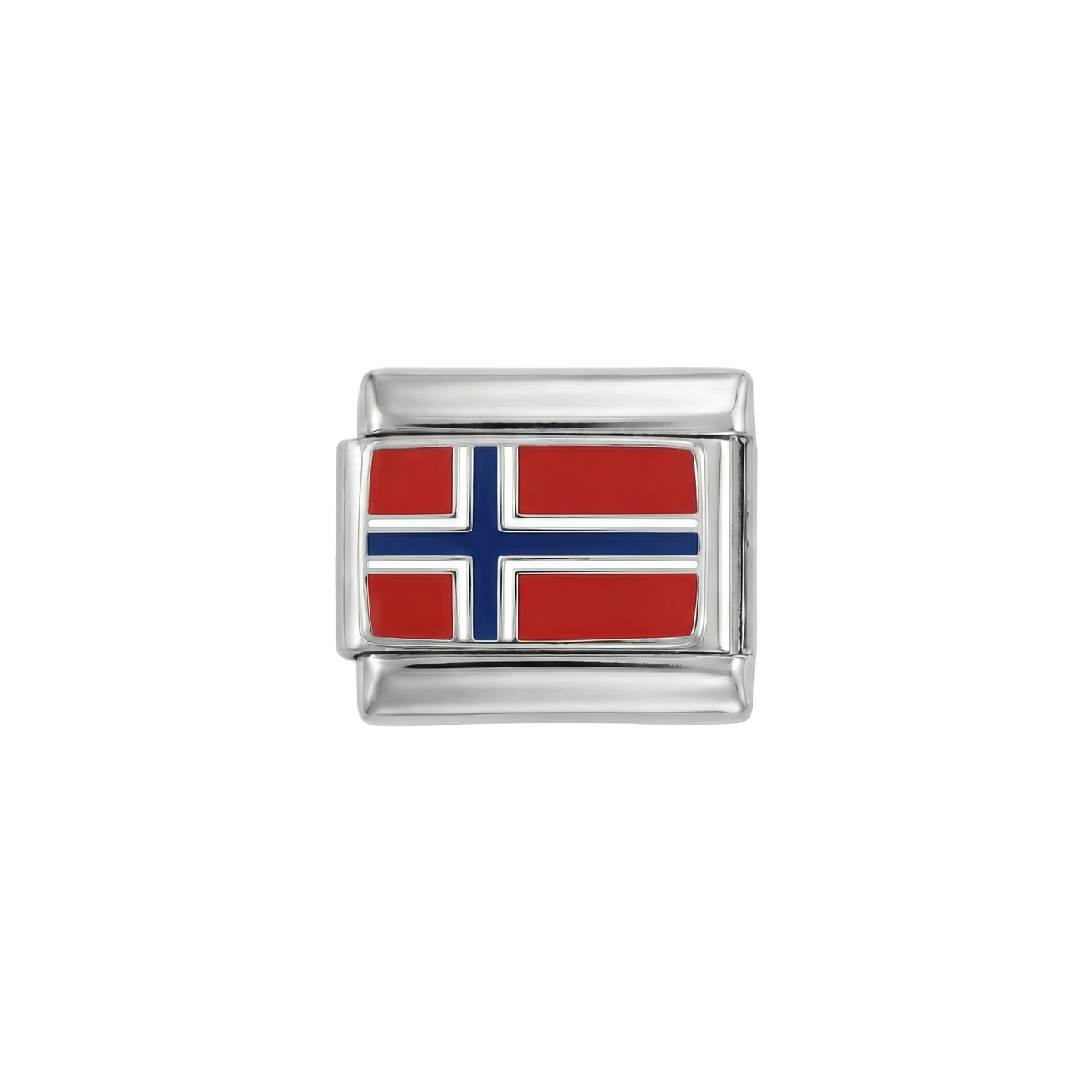 Norwegen Flagge, auf Silber