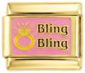 Pink Plate, Gold Ring, Bling Bling, on Gold