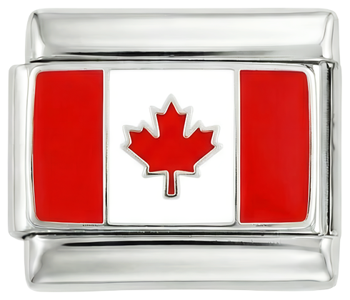 Kanada-Flagge, auf Silber
