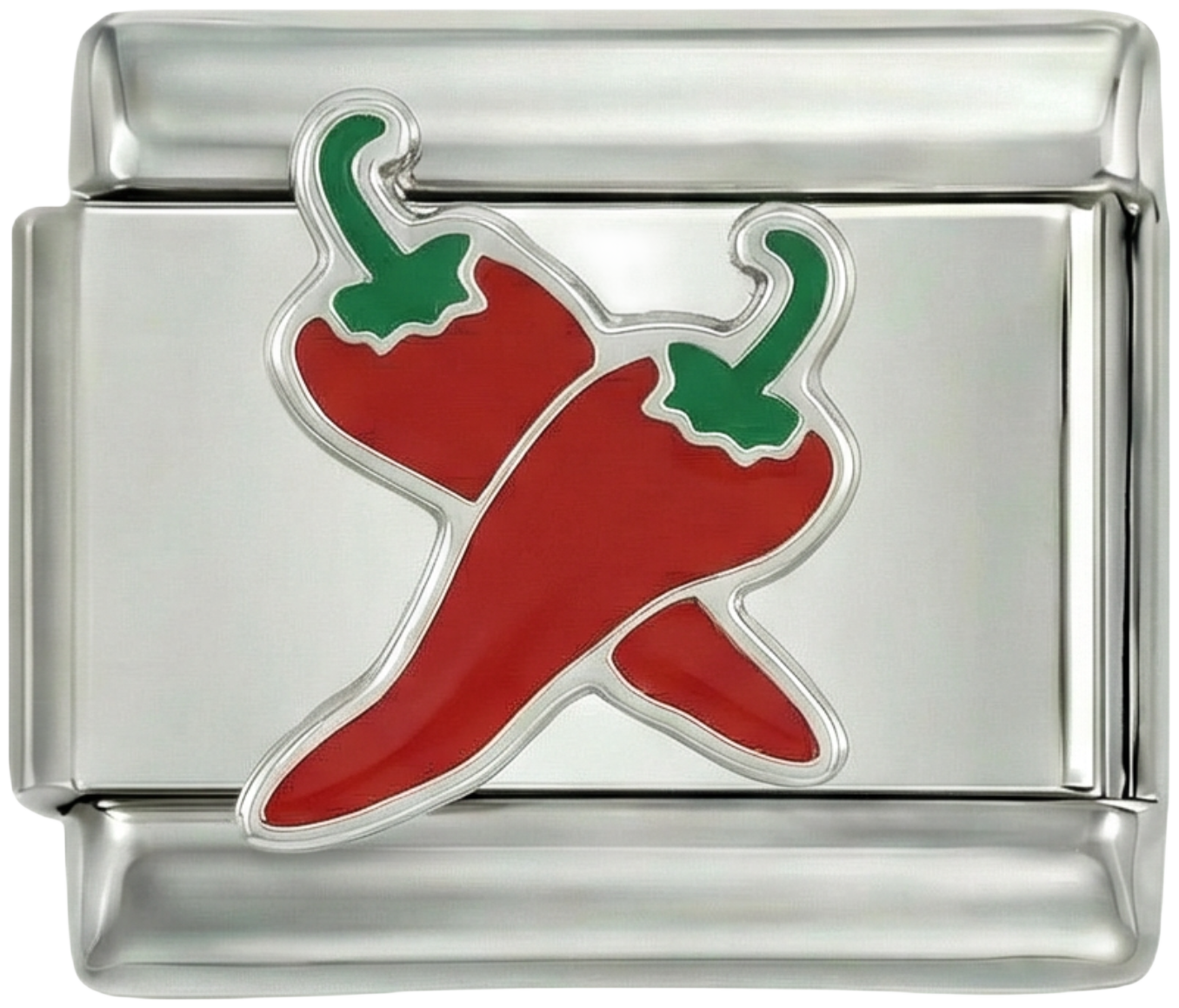 Double Red Pepper, on Silver - double-red-pepper-on-silver.png