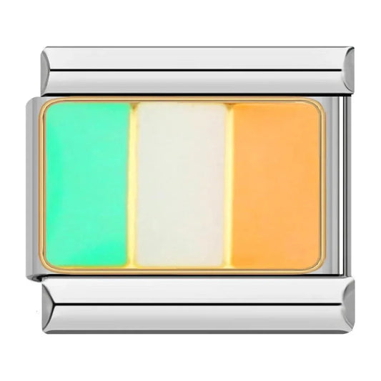 Ireland Flag, on Silver - Charms Official