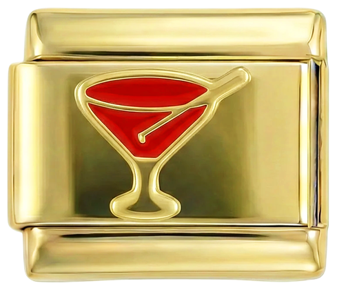 Red Cocktail in its Gold Glass, on Gold - red-cocktail-in-its-gold-glass-on-gold.png