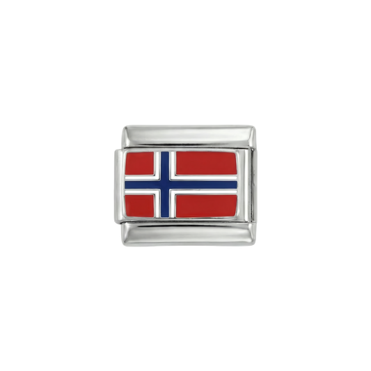 Norwegen Flagge, auf Silber