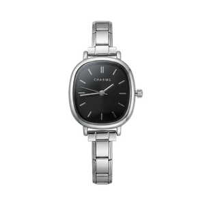 Capri Watch Silver – Black Dial Edition