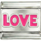 Liebe in Pink auf Silber
