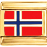 Norwegische Flagge, in Gold