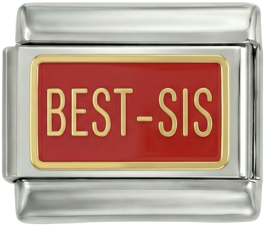 Red Plate, Best-Sis, on Silver - Red-Plate-Best-Sis-on-Silver.png