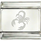Skorpion, auf Silber
