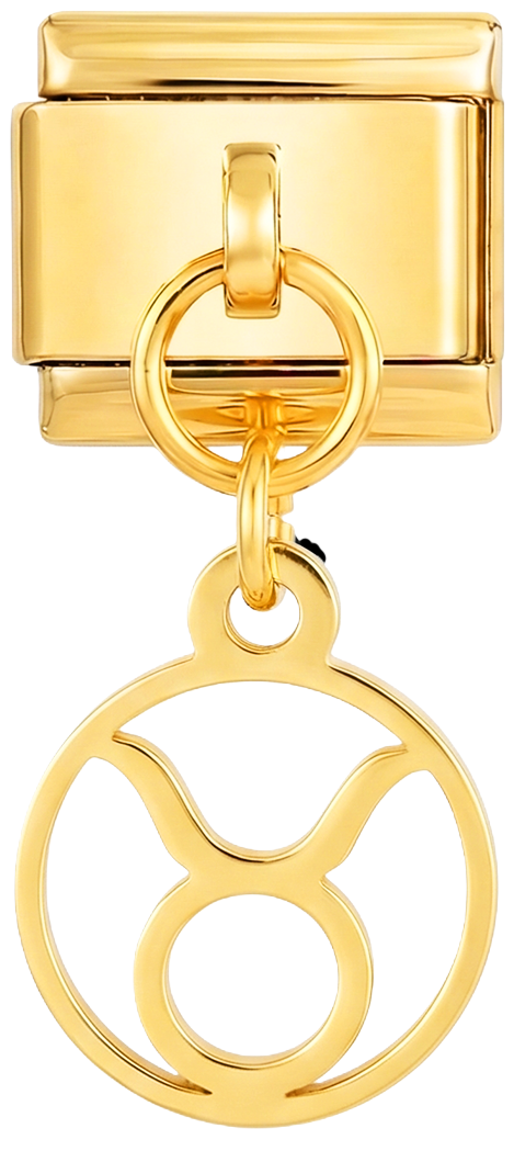 Sternzeichen Stier, hängend an Gold