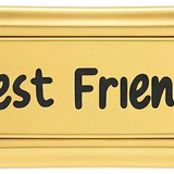 Beste Freunde, doppelt, auf Gold