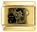 3 Hugging Cats on Gold