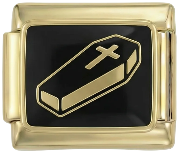 black cuffin, on gold - black-cuffin-on-gold.png