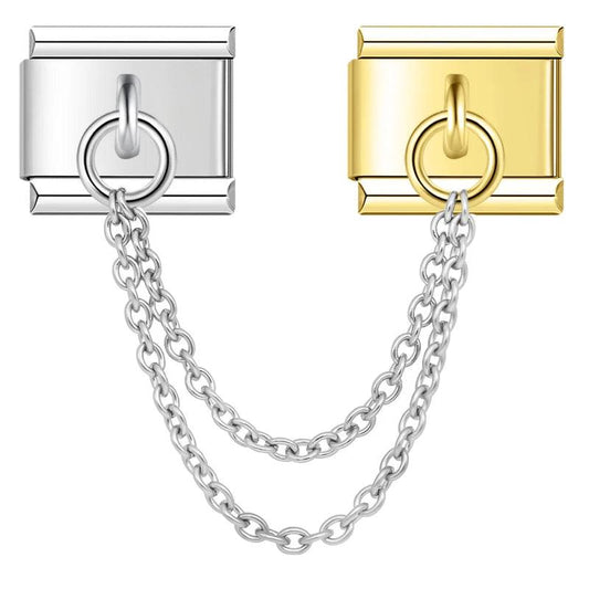 Double Linked Charms, Gold and Silver - Charms Official