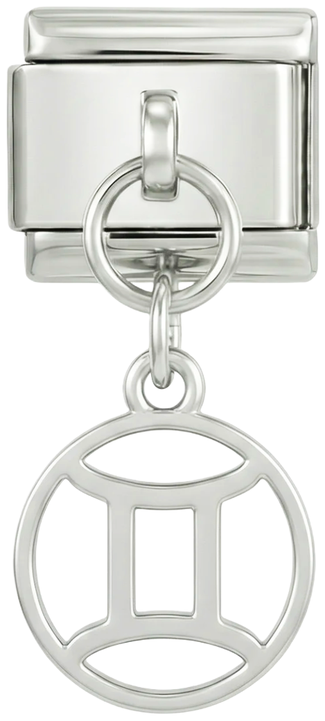 Gemini Sign, on Silver - gemini-sign-on-silver.png