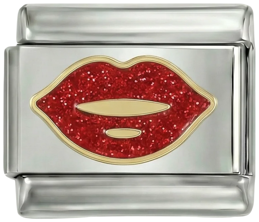 Red Sparkly Lips on Silver - red-sparkly-lips-on-silver.png