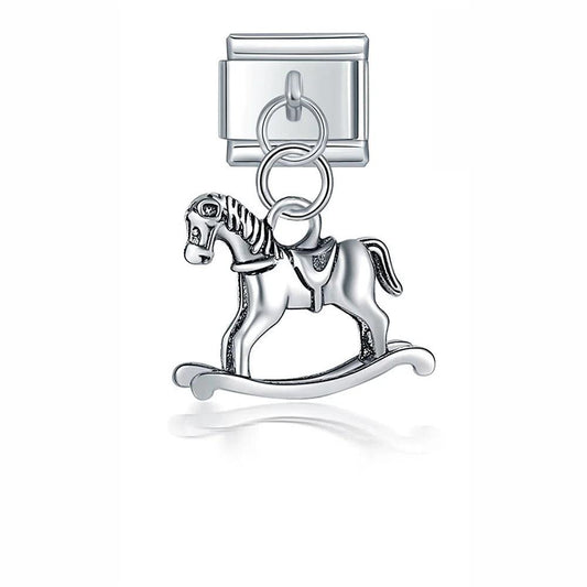 Rocking Horse, Silver - Charms Official