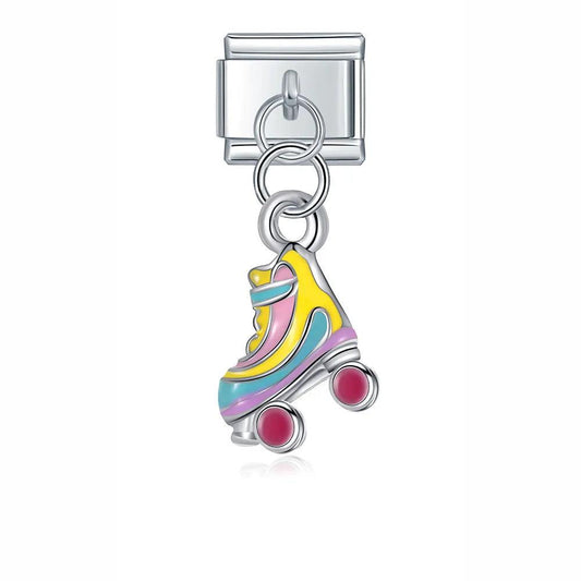 Roller Skate, on Silver - Charms Official